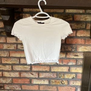 Forever 21 cropped white tee